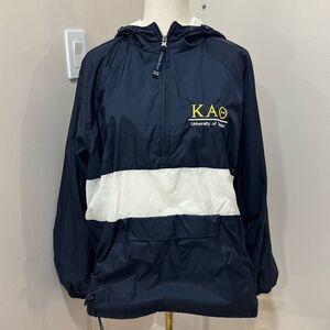 Navy windbreaker rain jacket University of Tampa‎ Kappa Alpha Theta size small